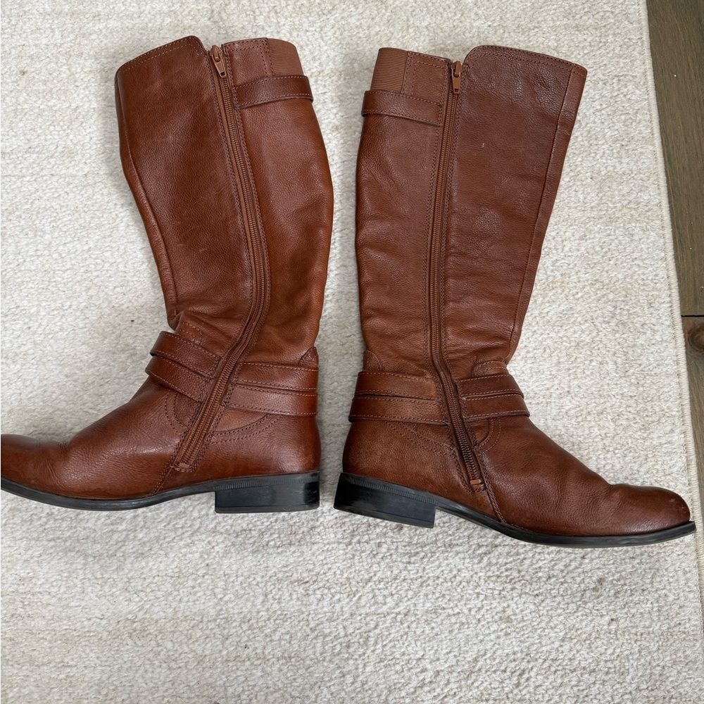 Naturalizer Women’s Brown Riding Boots – Leather Tall Boots - Picture 6 of 8